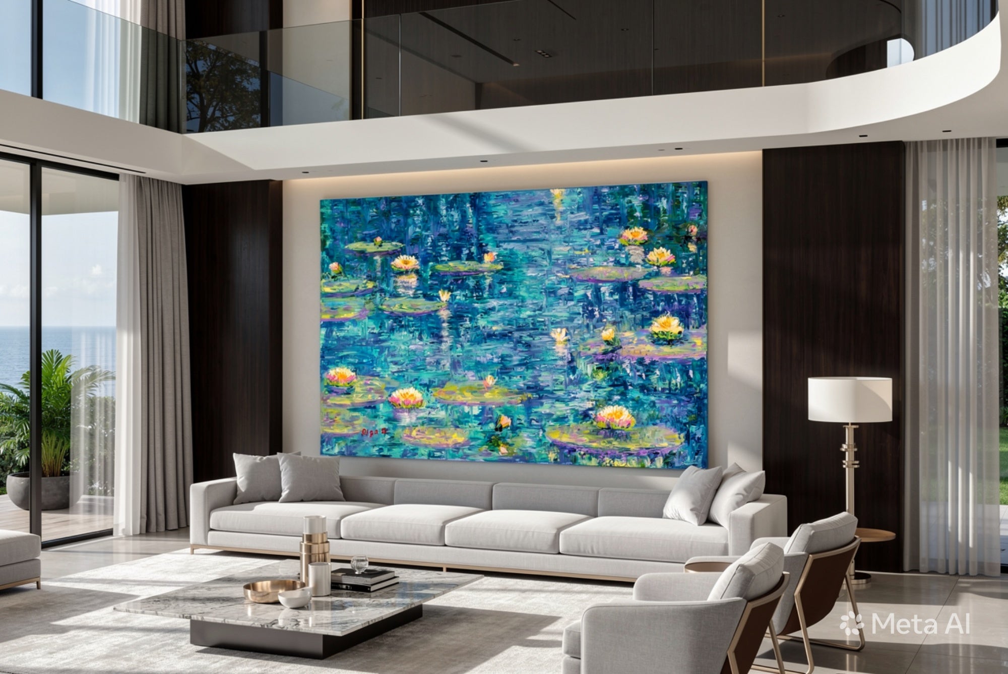 Blue Water Lilies.     Olga D.