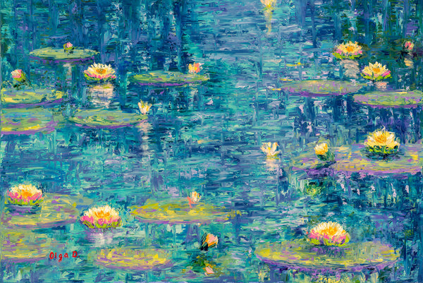 Blue Water Lilies.     Olga D.