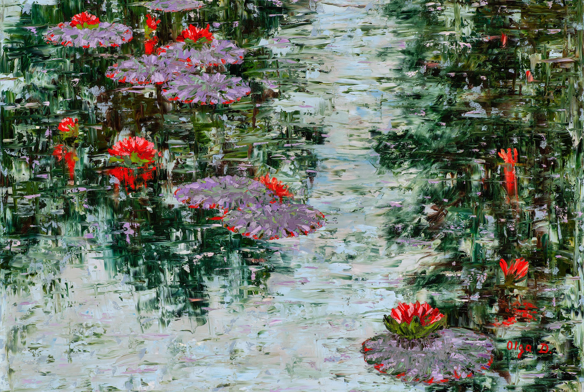 Purple Lilies.     Olga D.