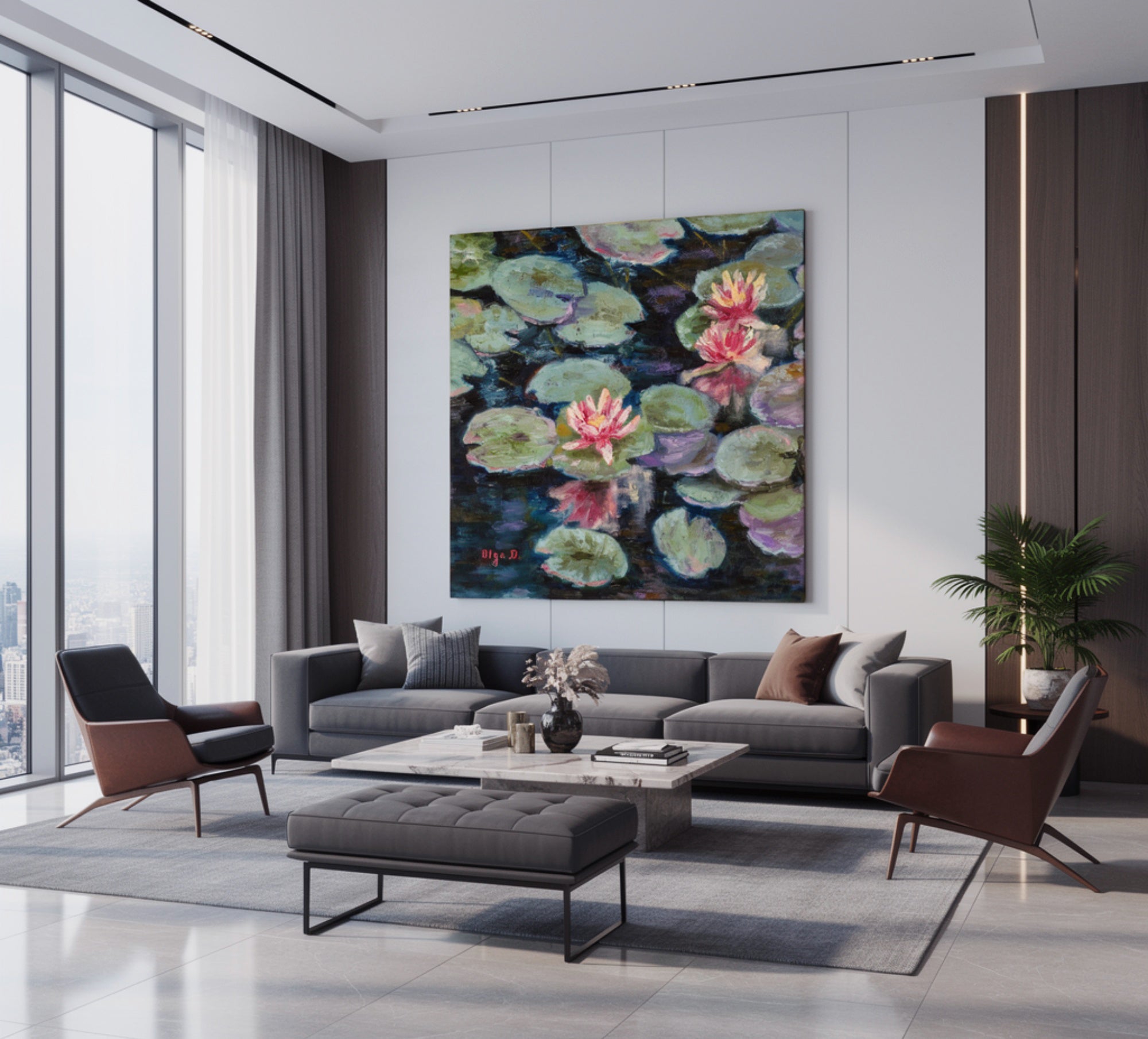 Water Lilies.     Olga D.